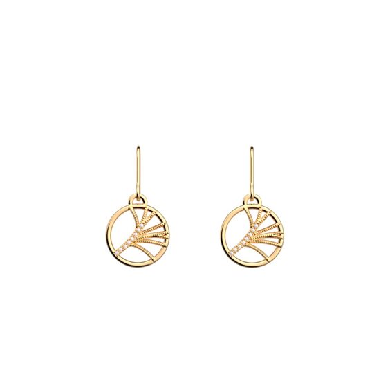 Boucles d'oreilles Les Georgettes Femme Les Précieuses - Rose des Sables in laiton Cubic Zirconia 1410-508-0TU - 1410-508-0TU